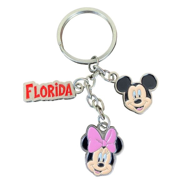 Disney Accessories - Disney World Florida Keychain Mickey and Minnie Metal Vintage